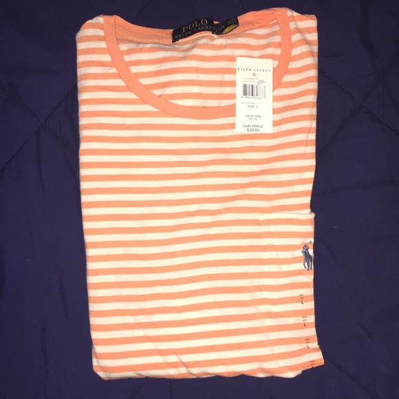 Orange/White Polo T-Shirt - Picture 1 of 1
